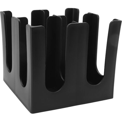 Porte-gobelets jetables carré 4 compartiments en plastique pour tasses et couvercles de café, idéal pour restaurants, bureaux, salons de café.