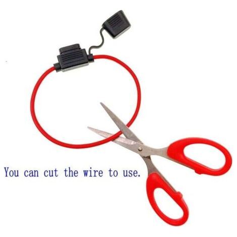 Waterproof Fuse Holder with Plastic Straight Blade (Random Colors) for Standard Fuses, Suitable for Trucks, Cars, Motorcycles and Trucks (6pcs 32V/30A) (1/4)
