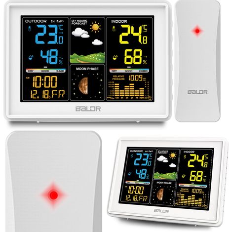 Stazione meteo con display BD-907 bianco (1/5)