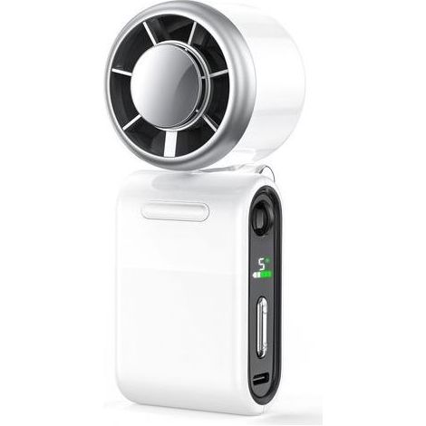 Mini Ventilateur USB Portable, Ventilateur de Voyage Rechargeable pour Randonnée et Activités Extérieures,Blanc (1/5)
