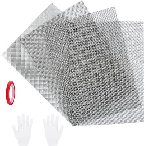 4 Pièces Grille Anti Insecte, Grille Wire Métallique, Feuilles Maille Filtrante en Acier Inoxydable 304, Facile à Couper, Empêche les Insectes et les Serpents d'Entrer (210 x 150 mm) (1/5)