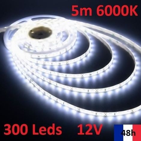 Ruban Bandeau Led Strip 5m 300 Leds - Blanc - Ruban LED - Intérieur - Electrique