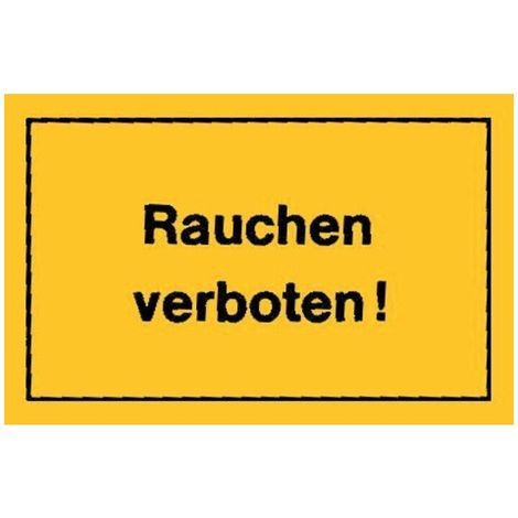 Verbotsschilder Rauchen verboten gelb (1/2)