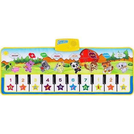 Alfombra Piano Infantil - 10 Teclas - 8 Estilos Musicales - Función Grabar y Reproducir - Para Niños de 3 a 6 Años - 1 Unidad (1/5)
