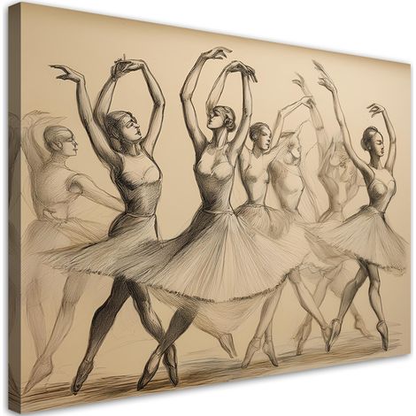 Quadro su tela, Ballerine d'epoca - 60x40 (1/5)