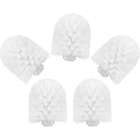 Brush Head Set of 5 Units Plastic Dense Bristles Compatible (1/5)
