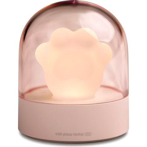 Lámpara de noche LED con forma de garra de gato, 3 niveles de brillo, lámpara de mesilla infantil, alimentación USB.