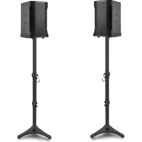 OUUTMEE Lot de 2 Pieds Enceintes Réglable en Hauteur, Modèle Allongé 78-104CM, Max.10 kg par Pied, Supports Enceintes Bibliothèque et Satellite, Compatible Avec 15, V11