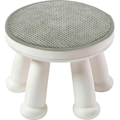 Housse De Coussin Rond, 10 x 10 Pouces Coussin De Siège Rond avec Lanières Élastiques, Anti-Dérapant Moelleux pour Chaises De Salle À Manger, Cuisine, Tabouret De Bar. (1/5)
