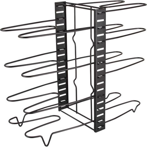 Pan Stand 8 Layers Adjustable Stable Support Strong Bearing Capacity Black Pot Pan Storage Shelf Rack