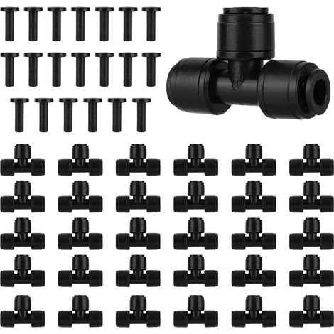 30 Raccords t Irrigation Goutte Goutte 1/4", Bouchons d'Extrémité, Connecteurs T Irrigation Goutte à Goutte Premium 10 Bouchons d'Extrémité Raccordement Par Enfoncement pour Patios (1/5)