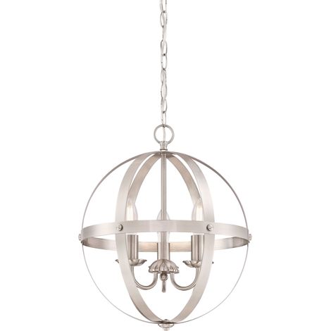 3-Light Chandelier Stella Mira Nickel