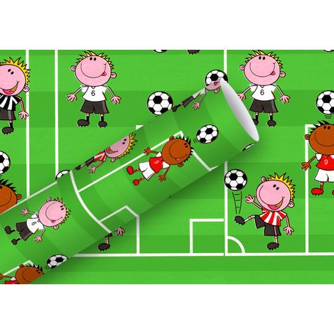 Geschenkpapier Fußballspiel 2 m Geschenkpapier