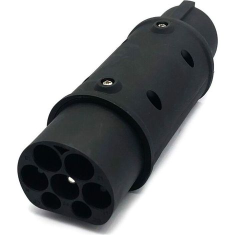 Type 2 to Type 1 charging socket, IP54 protection, professional universal vehicle charging socket, thermoplastic charging connector for electric cars, charging adapter for electric vehicles, car parts (1/5)