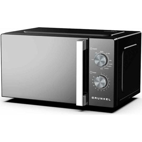 Microondas Grunkel MWG-20ESPEJO/ 800W/ Capacidad 20L/ Función Grill/ Negro (1/2)