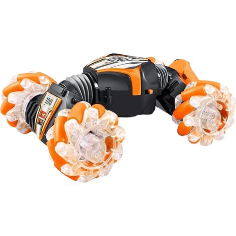 Voiture télécommandée Orange Spray Geste, jouet de cascade télécommandé à détection de gestes pour garçons et filles de 6 à 12 ans, voiture drift télécommandée à la main avec fonction twist.