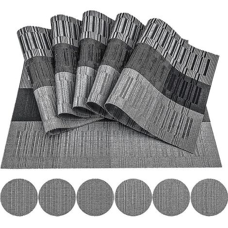 Lot de 6 sets de table lavables et faciles à nettoyer, 45 x 30 cm (1/5)
