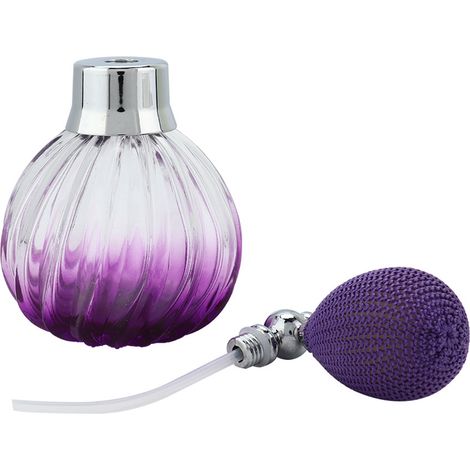 Flacon pulvérisateur en verre rétro 90ml, vide et rechargeable, atomiseur parfum rechargeable, distributeur élégant. (1/5)