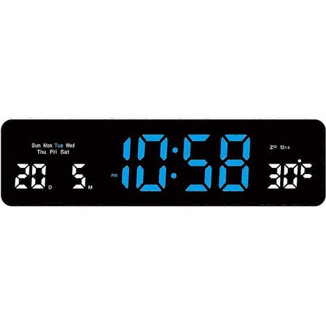 Réveil électronique LED, alimenté par USB, à température contrôlée, avec variation de luminosité selon le jour de la semaine, format 12/24 heures. (1/5)