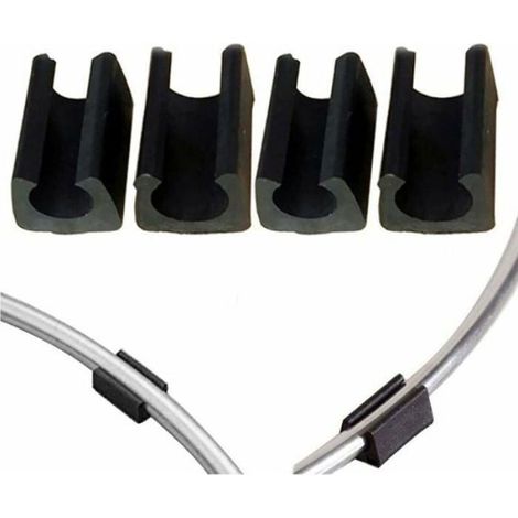 20 Pieds Chaise Plastique U 12mm, Tube Acier Noir (1/4)