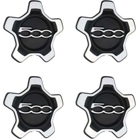 Lot de 4 Enjoliveurs de Roue Anti-Poussière Compatible Piaggio 500X 2016-2022 Argent (1/4)