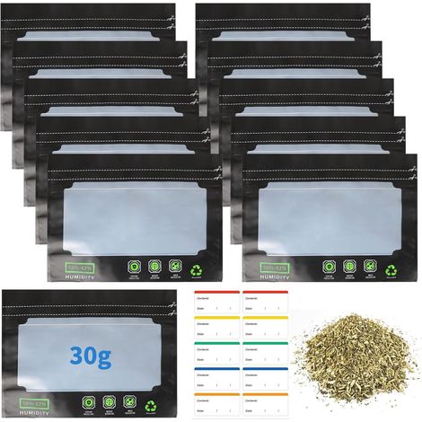 Reusable Storage Bags, 10 Pieces Airtight Storage Bags, 20 x 15 cm, Plastic Pouch with Humidity Control, for Storing, Fermenting and Preserving Herbs (1/5)