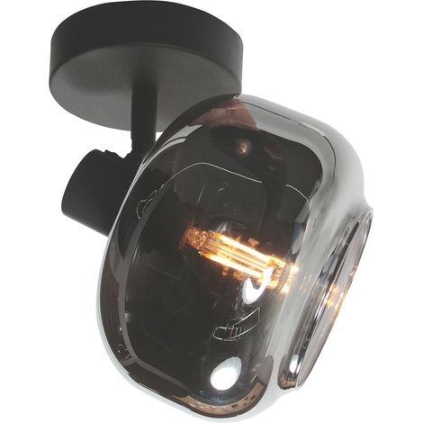 Mexlite - spot - Tenebris - schwarz - glas metall rauchglas -
