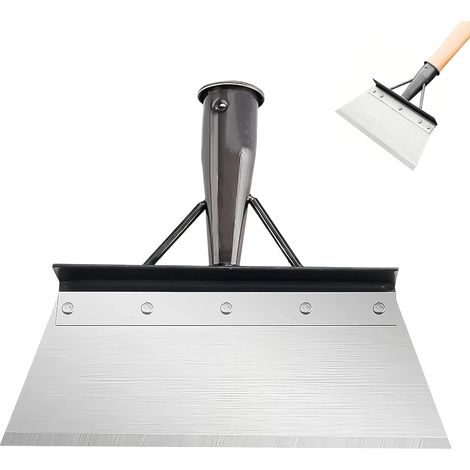 Beche Jardinage 30 cm – Pelle de Désherbage en Acier au Manganèse, Outil Multifonctionnel Noir pour Désherbage, Démoussage, Déneigement et Déglaçage (1/5)