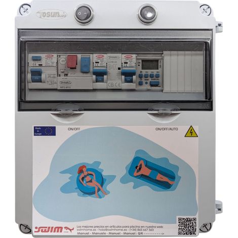 Cuadro eléctrico para piscina apto para Clorador - Sin Transformador - 1CV