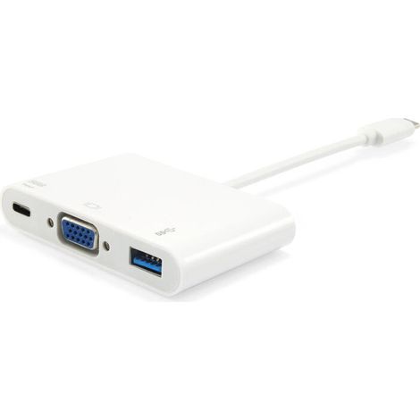 CABLE ADAPTADOR USB-C MACHO A VGA HEMBRA / USB TIPO A 3.0 / USB-C HEMBRA REF.133462 (1/4)