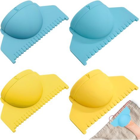 Lot de 4 jauges de couture pour point de bord, 3 mm/4 mm, outil de verrouillage des bords, gabarits de couture, règles de guidage, outil de mesure, règle à doigt pour couture droite à faire soi-même (1/5)