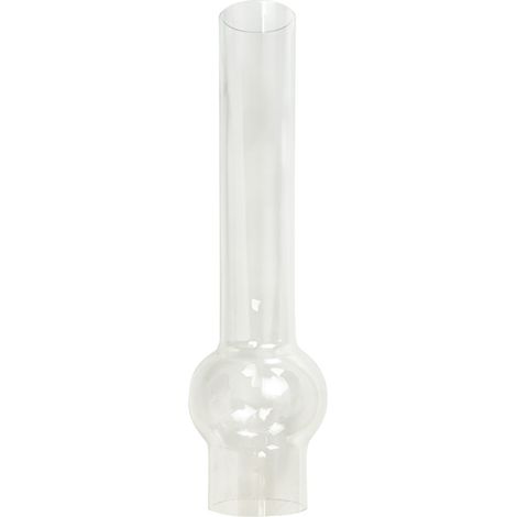 Tibelec – Verre Matador pour lampe à pétrole – Verre clair translucide – Hauteur 260mm – Diamètre 53mm – Pour usage intensif