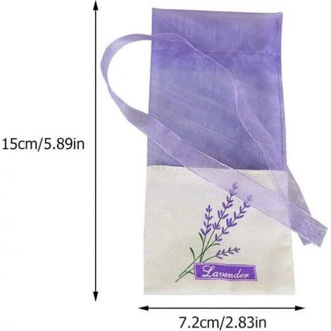Sachet Lavande - Sachet Vide en Organza avec Cordon - Pour Armoire Tiroir Voiture Valise - 22 Pièces (1/4)