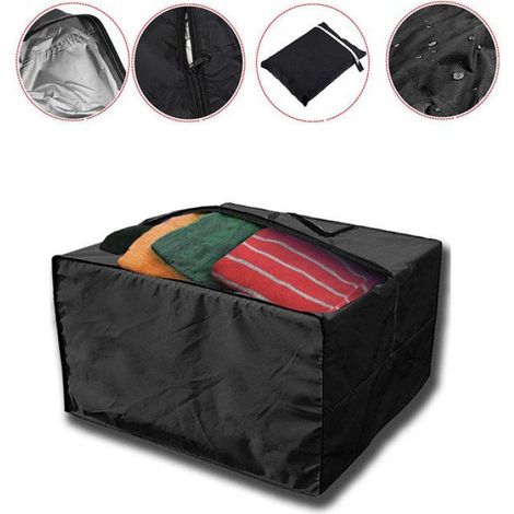 Sac de rangement et housse de protection pour coussins de salon,sac de rangement pour coussins de jardin avec poignée (1/5)