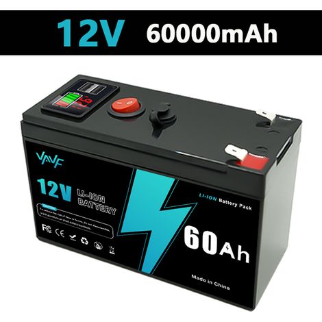Original 12V 3S7P lithium-ion battery with plastic casing, rechargeable USB interface, high-capacity home and outdoor energy storage - 60AH - 12.6V