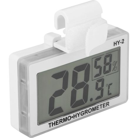 Thermomètre et hygromètre numériques pour aquarium, usage intérieur et extérieur. (1/5)