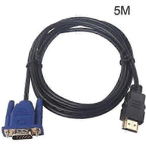 Adaptateur HDMI vers VGA 15 broches mâle de 1,8/3/5/10 mètres, adapté aux téléviseurs HD et aux moniteurs LCD. (1/4)