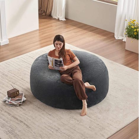 Sessel Sofa klappbar 5FT Schaumstoff Dunkelgrau OKMYHOME (1/4)