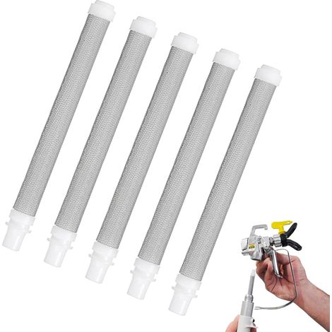 La confezione da 5 pistole a spruzzo airless con elementi filtranti da 60 mesh è la scelta ideale per le applicazioni nel settore chimico. (1/5)
