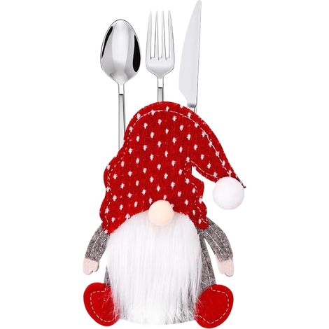 Copriposate Leprecauno Gnomo Decorazione natalizia da tavolo tascabile (Cappello a pois) (1/5)