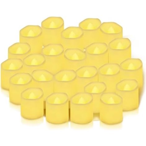 24 Pièces Bougies LED Flamme Vacillante, Bougies LED Électroniques sans Feu pour Décoration de Fête, Bougies Sans Flamme,Anniversaire, Mariage, Noël,Pâques (1/5)
