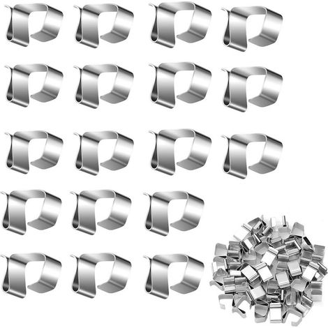Gutter Hooks, 100 PCS Gutter Clips for Outdoor Lights, Metal Gutter Hooks, Mini Gutter Hooks for Christmas Lights, Kitchen, Bathroom, Garden (1/5)