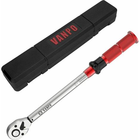 VURAHOME - Clé Dynamométrique 1/2'', Clé de Torsion 20-220Nm, Précision ±3%, Outillage Mecanique pour Auto y Moto, Clef Dynamometrique avec à Cliquet Réversible (1/4)