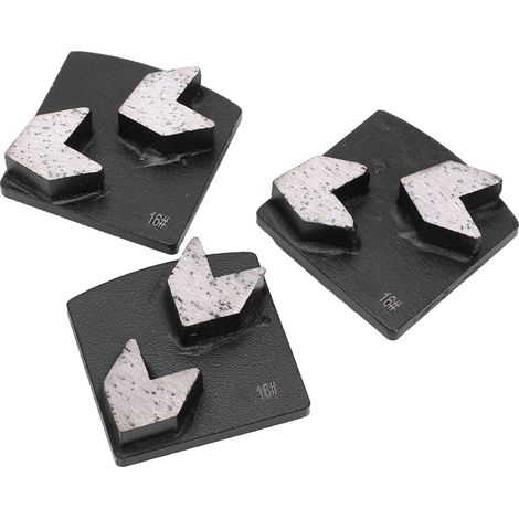 Set aus 3 schwarzen Diamantpolierblöcken mit Schwalbenschwanzzahnung für Zement und Beton. (1/5)