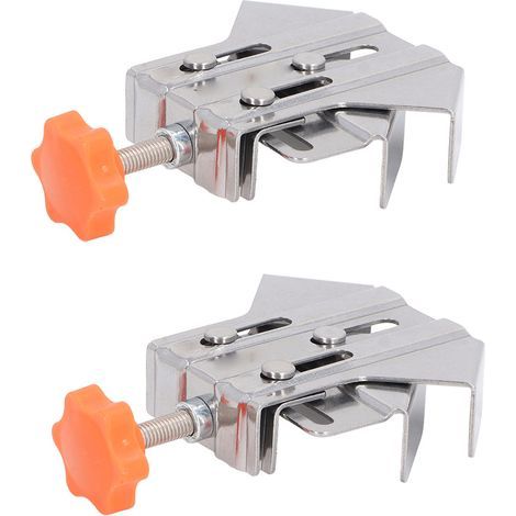 2 Pièces Pince D'angle à 90 Degrés à Angle Droit en Acier Inoxydable, Outil de Fixation de Clip D'angle Réglable pour le Travail du Bois, Coins de Photos, Porte D'armoire (1/5)