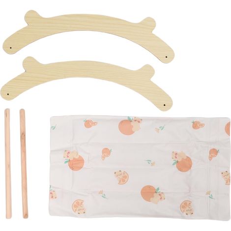 Decdeal Tapis rafraîchissant pour chat, hamac, coussin d'intérieur, lit d'été pour chien, meubles pour animaux de compagnie, canapé, Gel PVC, bois massif, S 31,5x49x13cm