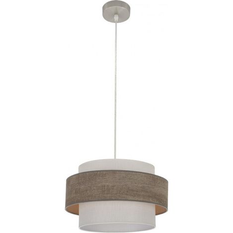 Colgante Myriam 1xe27 Niquel/Madera Gris Regx40x40 Cm