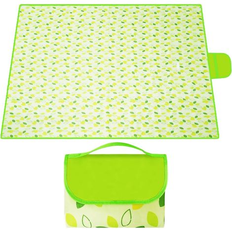 Couverture de pique-nique 200x200cm, grand tapis de pique-nique d'extérieur, imperméable, pliable et portable, idéale pour la plage et les parcs. (1/5)