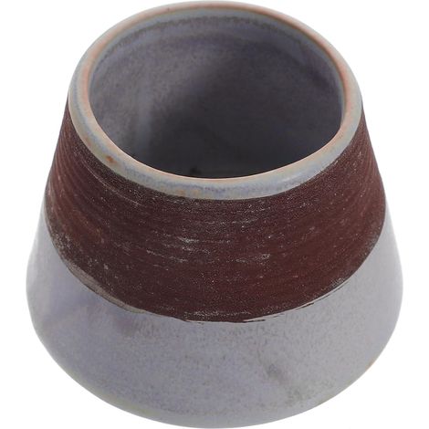 Bocal de rangement en céramique ancienne pour mini allumettes, pot organisateur style pierre antique, décor rustique de cuisine (1/4)