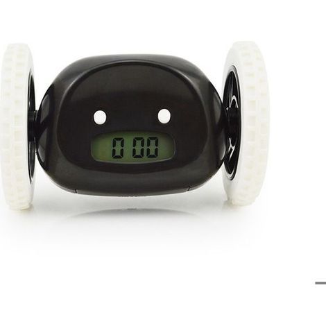 Digitaler LED-Laufwecker, geräuschloser Wecker, kreatives Geschenk – Schwarz